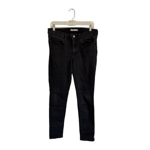Levi's 711 Women's Skinny Jeans Black Stretch Mid-Rise Slim Fit Size W30 L30‎